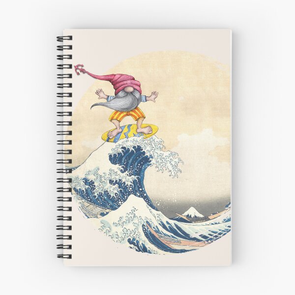 Item preview, Surfing Gnome Riding Great Wave Off Kanagawa designed and sold by Dibble Dabble Designs.