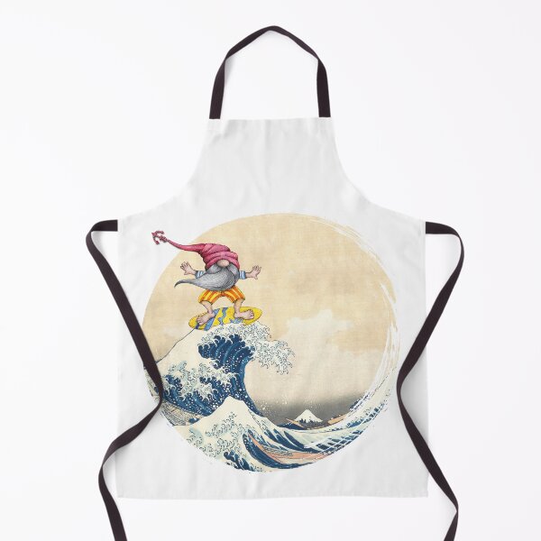 Item preview, Surfing Gnome Riding Great Wave Off Kanagawa designed and sold by Dibble Dabble Designs.