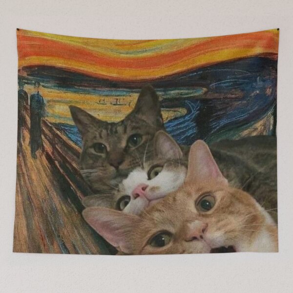 Item preview, The Scream Selfie Cats Best Funny Mem Design For Cats Lover designed and sold by ROMNDO.