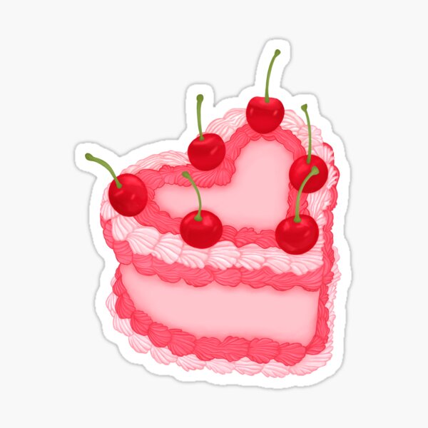 Item preview, Pink and Red Cherry Cake designed and sold by callistastuder.