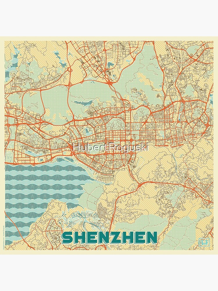 Shenzhen Map Retro by HubertRoguski
