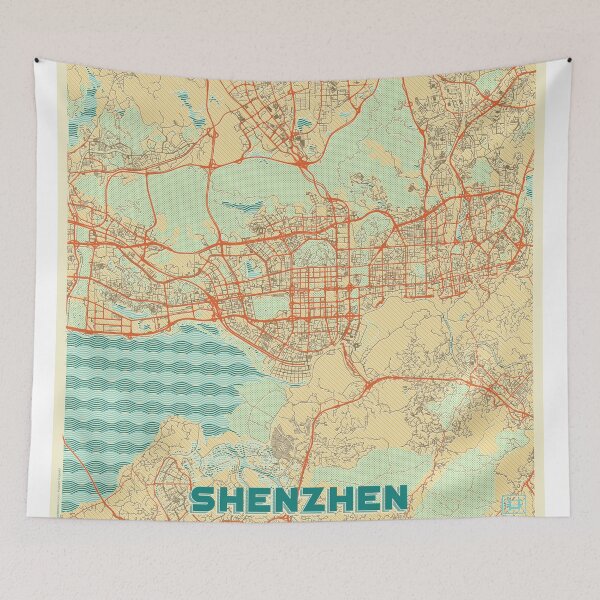Item preview, Shenzhen Map Retro designed and sold by HubertRoguski.