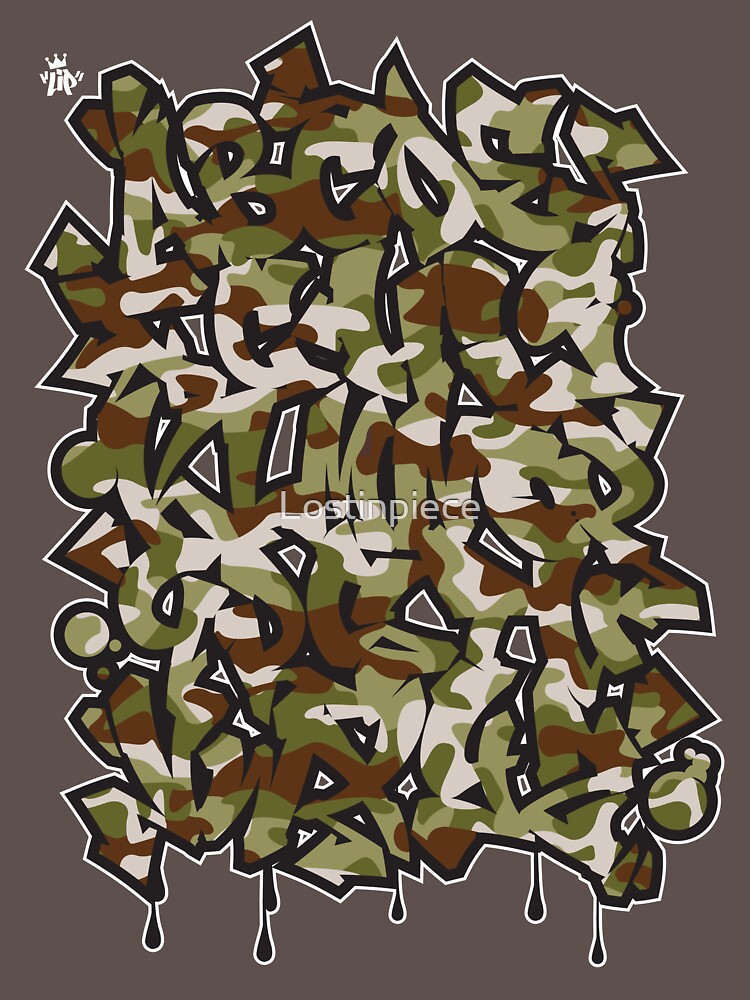 Graffiti Letters Alphabet Camo Street Style 