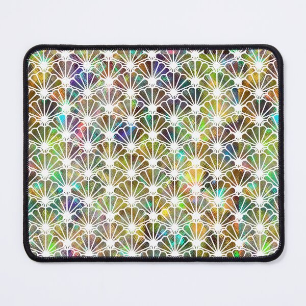 Item preview, Japanese holographic print with Uchiwa pattern (folding fans) designed and sold by VectoriasSecret.