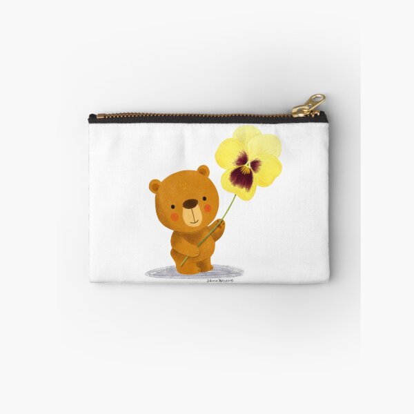 Item preview, Cute Bear and Yellow Pansy Flower designed and sold by julianamotzko.
