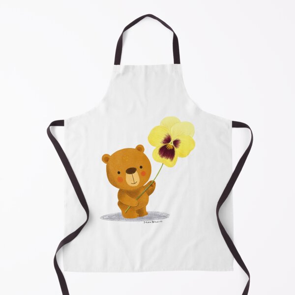 Item preview, Cute Bear and Yellow Pansy Flower designed and sold by julianamotzko.
