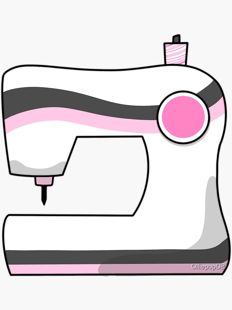 "Sewing Machine Decal" Sticker for Sale by Olliepup02 Redbubble