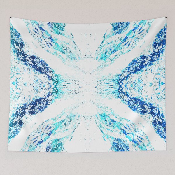 Item preview, STYLISH PAINT BLUE CYAN WHITE MARINE AQUA. designed and sold by Ralek.