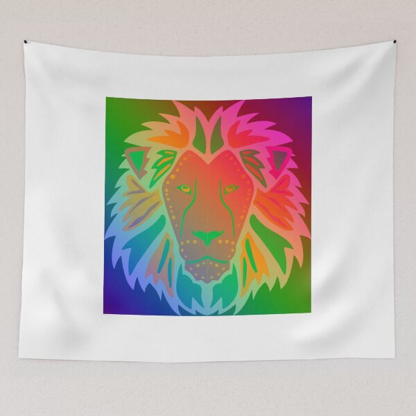 Item preview, animated colorful lion designed and sold by mrelax57700.
