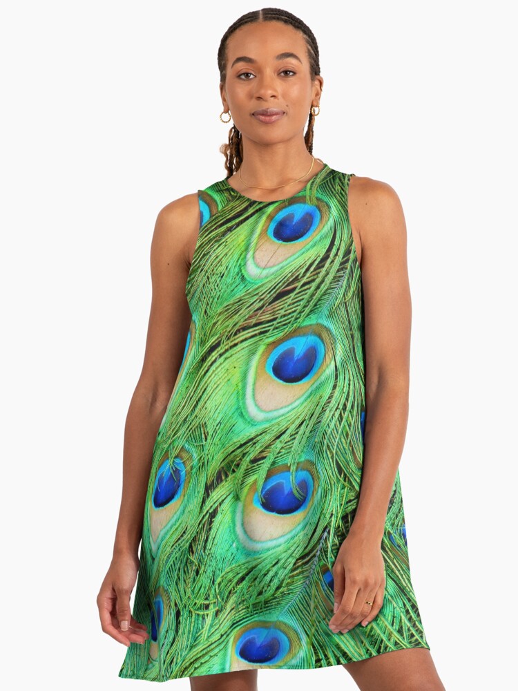 Peacock Plumage" A-Line Dress for Sale by antevasinart | Redbubble