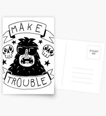 Make trouble - anarchy gorilla Postcards