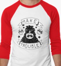 Make trouble - anarchy gorilla Men's Baseball ¾ T-Shirt