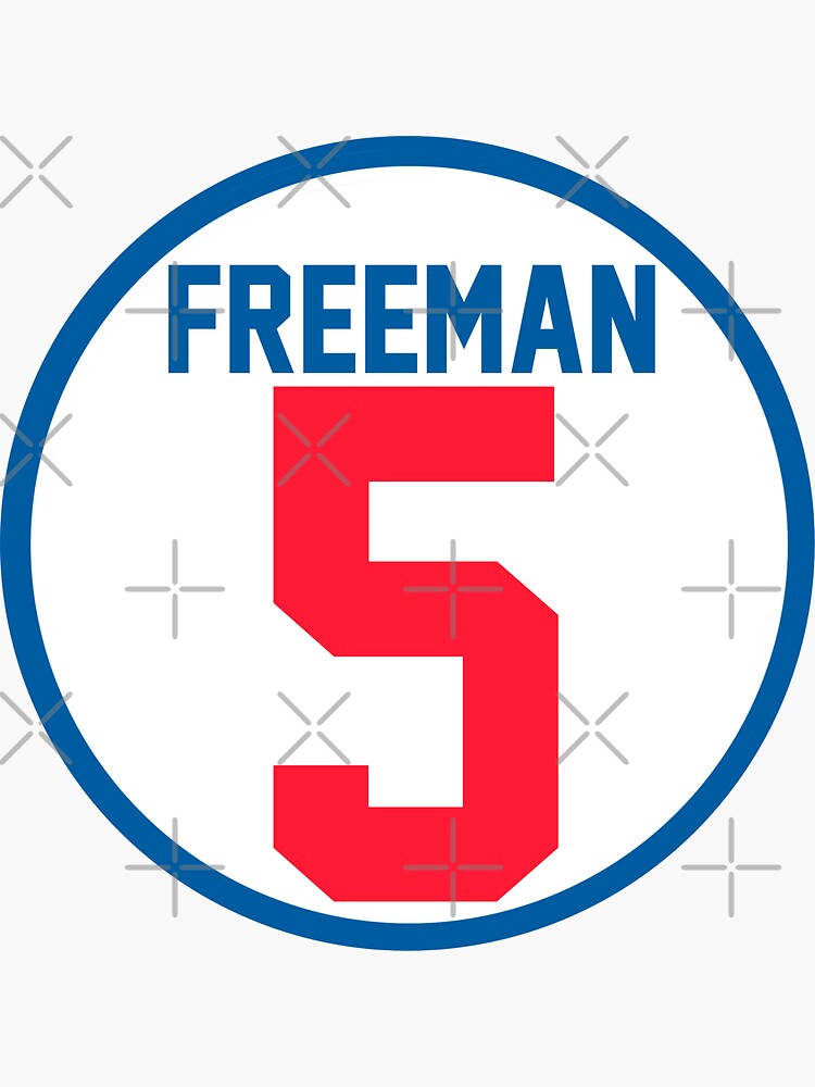 freddie freeman jersey number Sticker for Sale by madisonsummey
