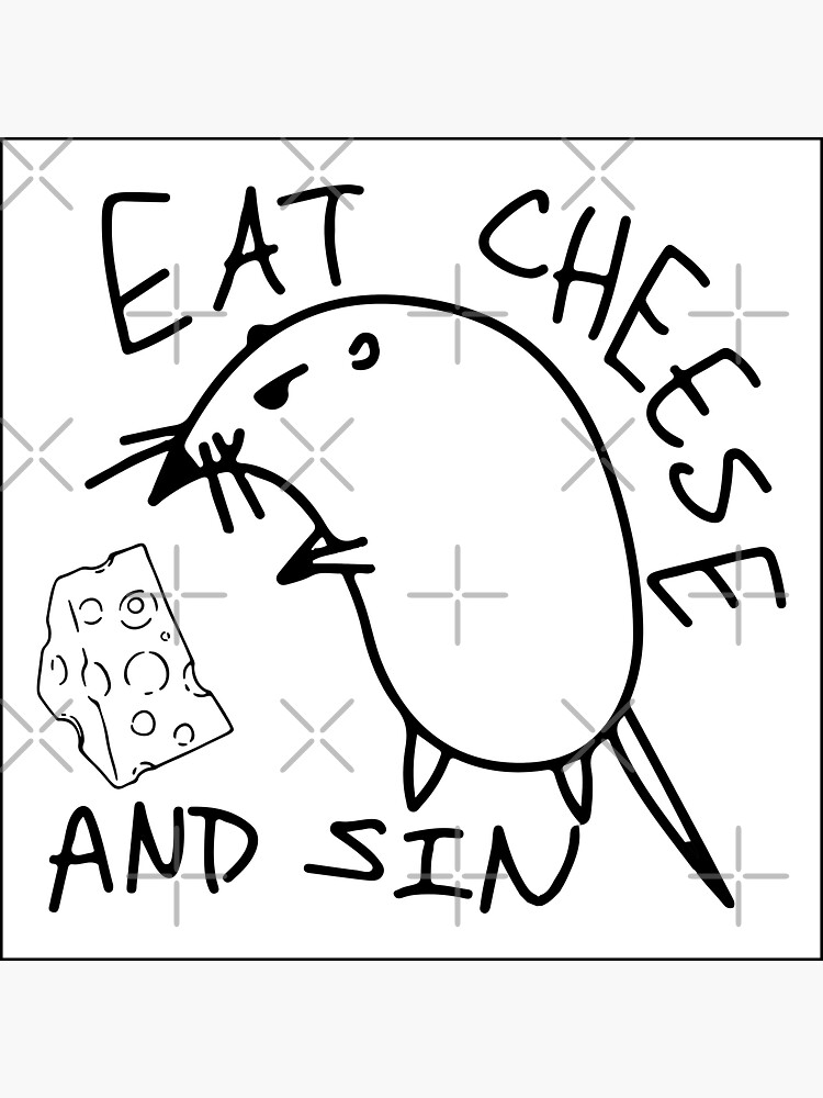 Funny bumper Sticker, Eat Cheese and Sin, Funny Sarcastic Quotes by ColorGalaxy