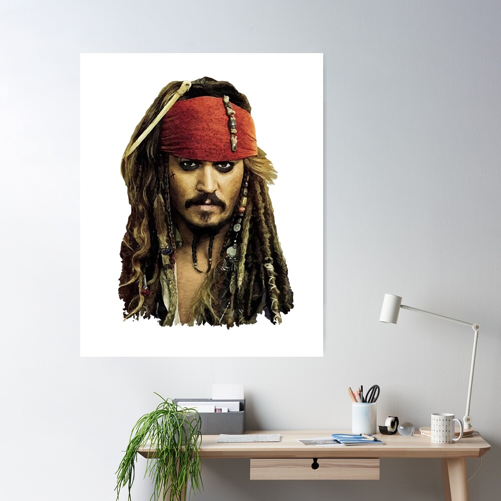 Captain Jack Sparrow Poster for Sale by Slick Tees Co.