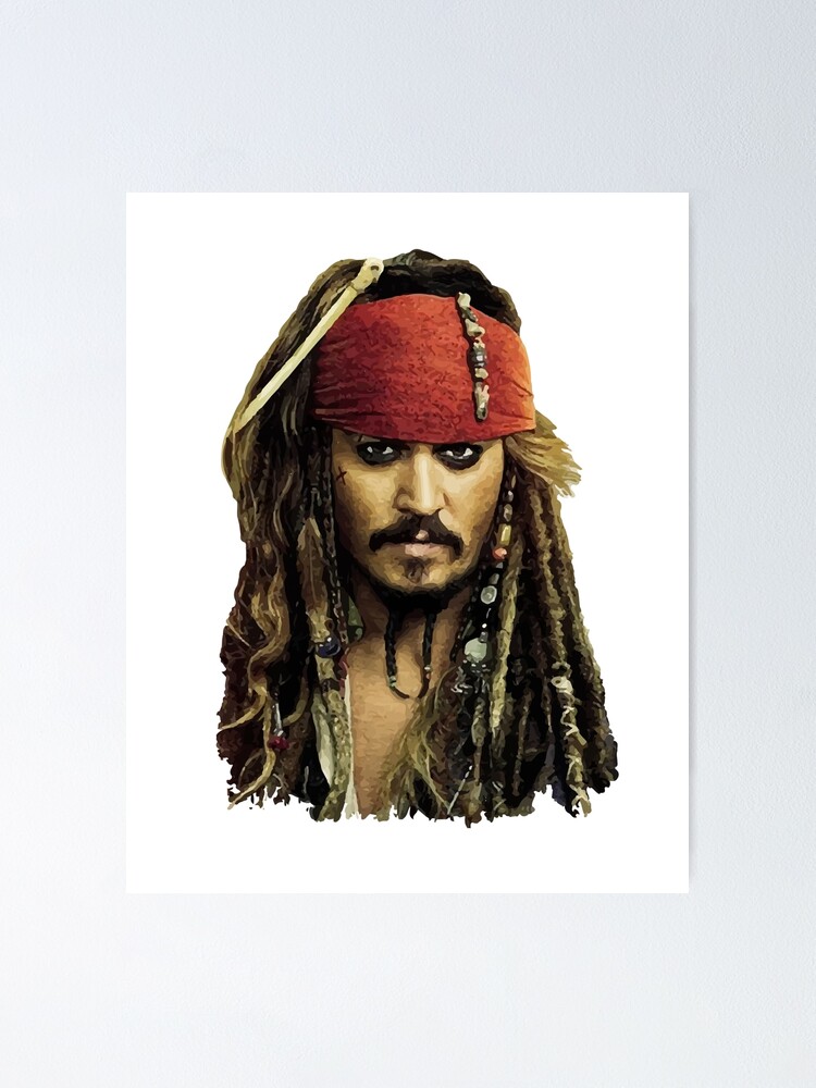 Captain Jack Sparrow Poster for Sale by Slick Tees Co.