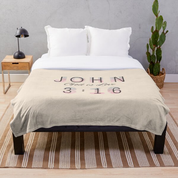 Item preview, Dios es amor Juan 3:16 - texto rosa plateado y negro, fondo claro designed and sold by Cherie C..