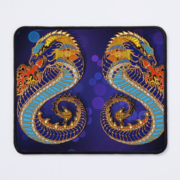 Item preview, Double Golden Laced Ornate Fire Breathing Dragons designed and sold by sodsworld.