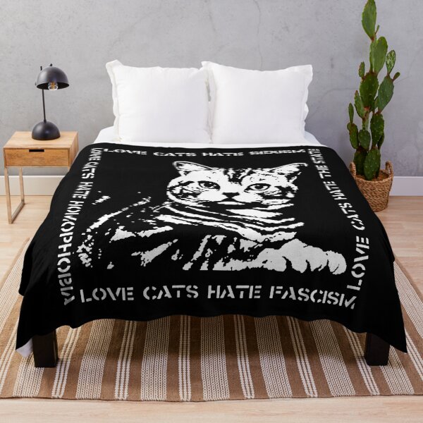 Item preview, love cats hate sexism, the state, fascism and homophobia designed and sold by ORNOL.