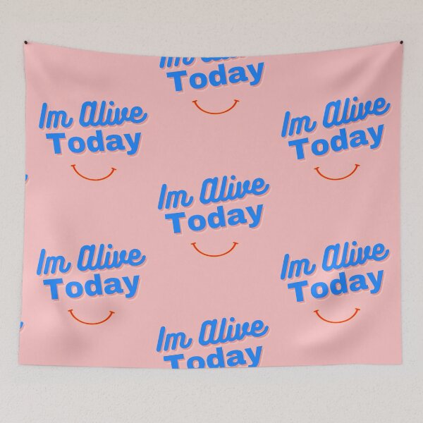Item preview, Im Alive Today Smiling Feel Good Breath Good Enjoy Your life Now Duvet Cover designed and sold by CoolMolo.