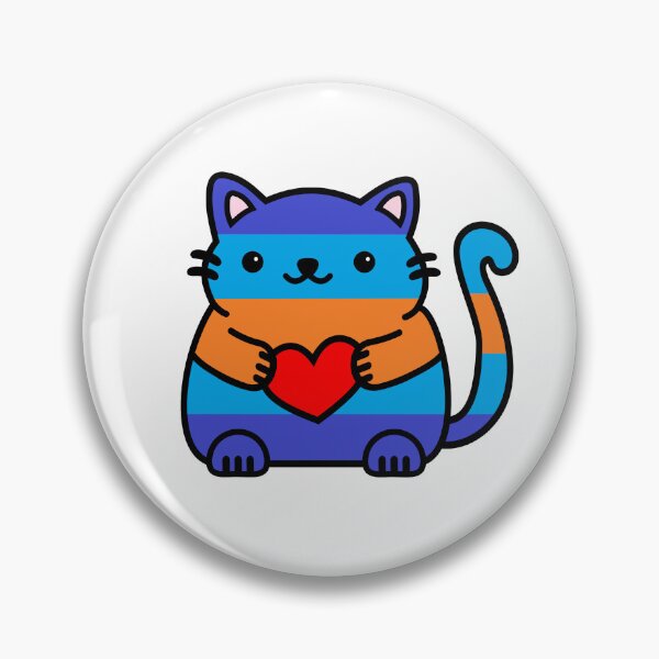 Item preview, Multigender Pride Flag Kitty designed and sold by ilexdesigns.