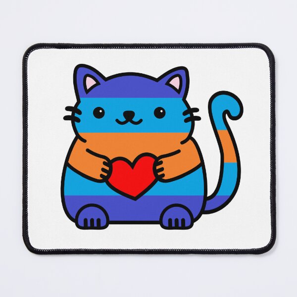 Item preview, Multigender Pride Flag Kitty designed and sold by ilexdesigns.