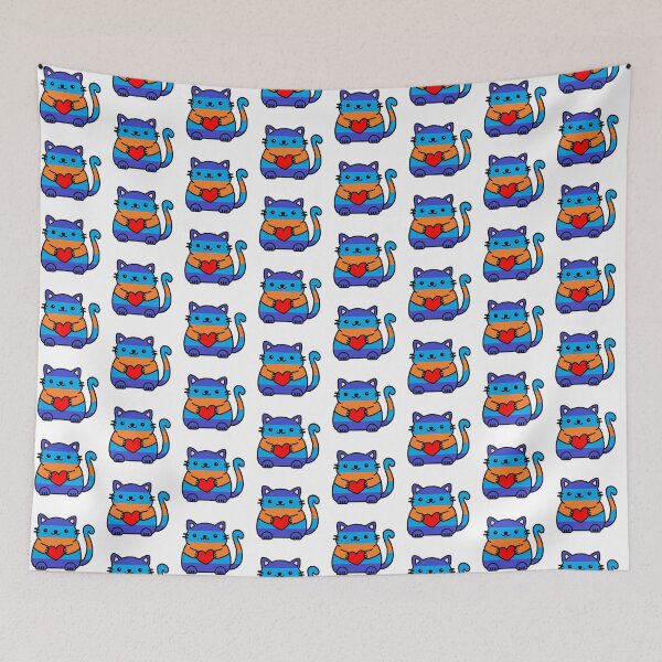 Item preview, Multigender Pride Flag Kitty designed and sold by ilexdesigns.