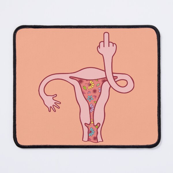 Item preview, Middle Finger Uterus Pro Choice Feminist, Uterus Finger with Flowers designed and sold by Cátia Lima.