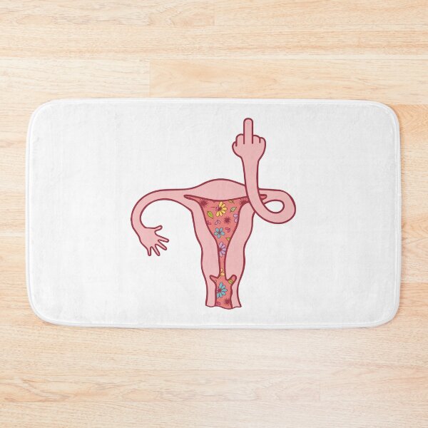 Item preview, Middle Finger Uterus Pro Choice Feminist, Uterus Finger with Flowers designed and sold by Cátia Lima.