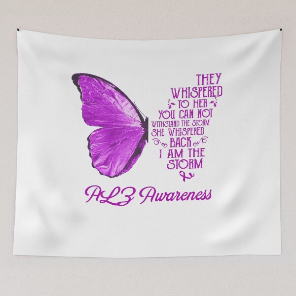 Item preview, Butterfly I Am The Storm ALZ Awareness designed and sold by whlrcheryl.