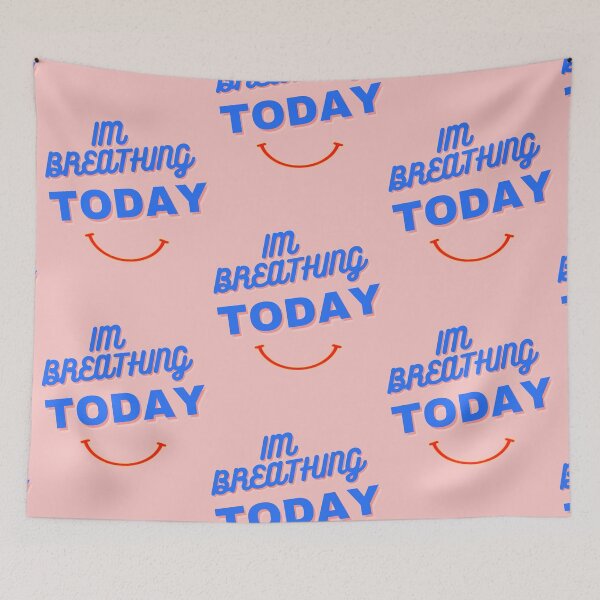 Item preview, Im Breathing Today Smiling Feel Good Breath Good Enjoy Your life Now Duvet Cover designed and sold by CoolMolo.