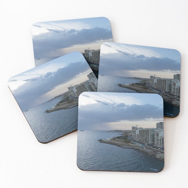 Item preview, Offshore Rainstorm - Sliema's Famous Promenade Waking Up designed and sold by Georgia Mizuleva.