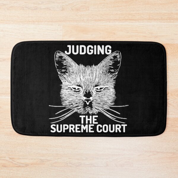 Item preview, cat judging the supreme court black designed and sold by Chaos-Touch.