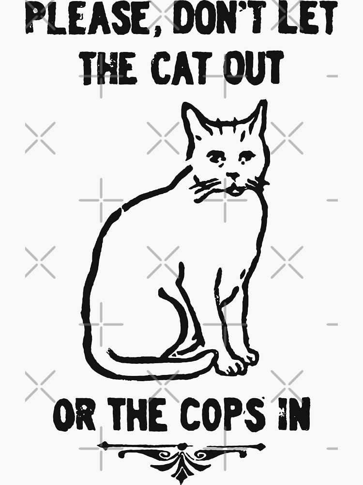 Cat Police Officer Sticker for Sale by ElleeKat