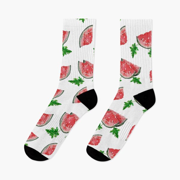 Item preview, Watercolor Watermelon Fruit Slices and Leaves designed and sold by silviaol.