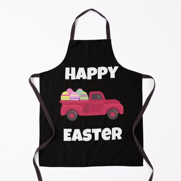 Item preview, Happy Easter, Red Truck carrying Easter Eggs, white text designed and sold by JRice66.