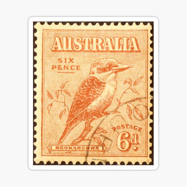 Australia Three Pence Blue Postage Stamp | Greeting Card