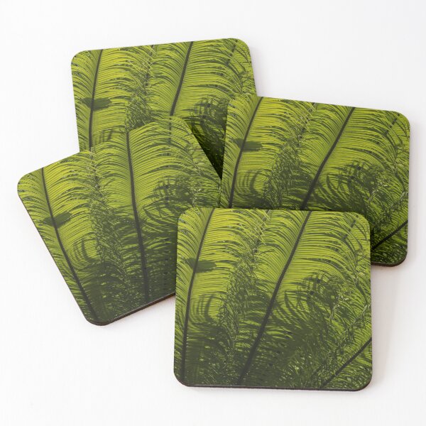 Item preview, Tropical Green Rhythms - Feathery Fern Fronds - Horizontal View Upwards Right designed and sold by Georgia Mizuleva.
