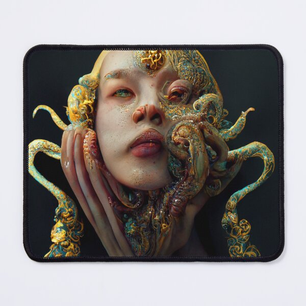 Item preview, Cthulhu Lady #4 | HP Lovecraft | Alphonse Mucha | Cthulhu | Dagon | 3D | Vienna Secession | Tentacles | Cosmic Horror | Weird Fiction designed and sold by lrjtucker.