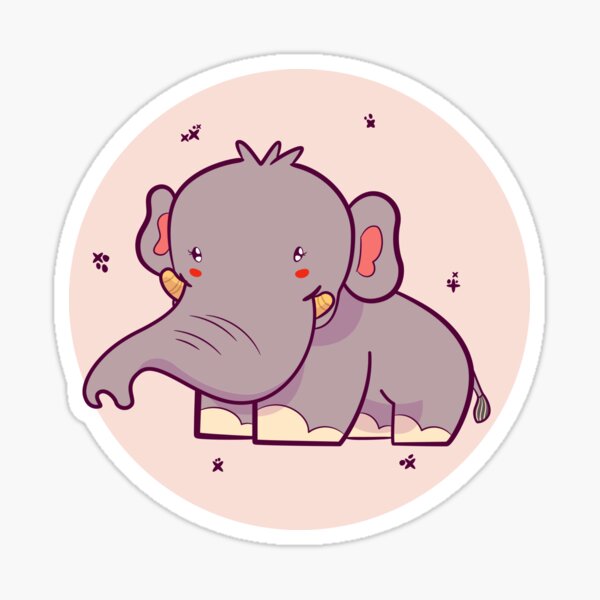 "Cute Elephant" Sticker for Sale by cutieotter Redbubble