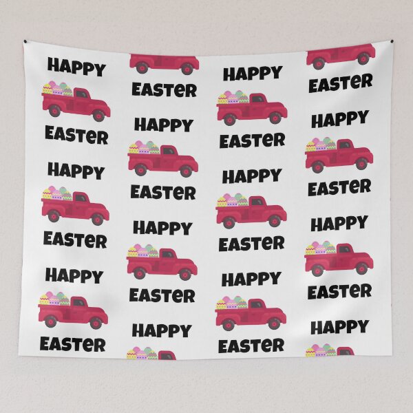 Item preview, Happy Easter, Red Truck carrying Easter Eggs designed and sold by JRice66.