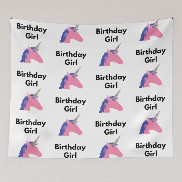 Item preview, Birthday Girl Unicorn Pink and Blue designed and sold by JRice66.