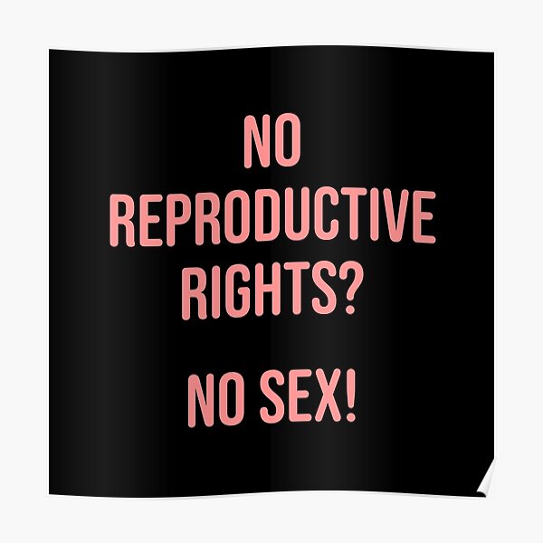 No Repoductive Rights No Sex Poster For Sale By Texterns Redbubble 