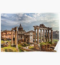 Ancient Roman Forum Ruins - Impressions Of Rome Poster