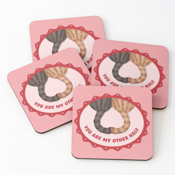 Item preview, You are my other half - Heart shaped cat tails designed and sold by FabiolaSantos.