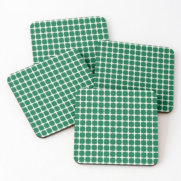 Item preview, Ivory Crosses And Kelly Green Squares designed and sold by burbankdesigns.