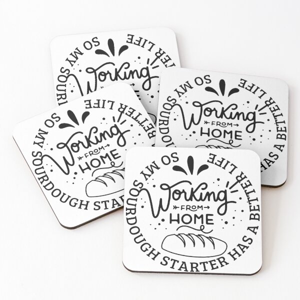 Item preview, Working from Home - So My Sourdough Starter Has A Better Life - Home Baker humor in Black and White Simple Lines for Bread Lovers - Funny Working From Home Jokes designed and sold by sthNnth.