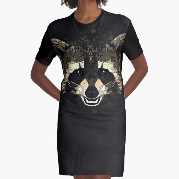 Raccoon Graphic T-Shirt Dress