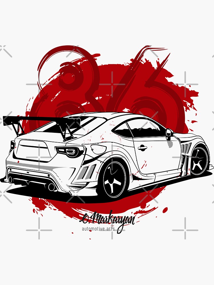 Рисунок карандашом тойота gt86