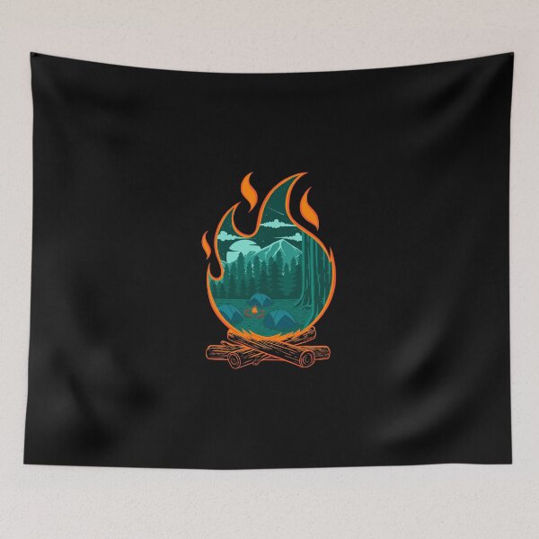 Item preview, Campfire Adventure Camping T-Shirt designed and sold by LadaleStueckq.